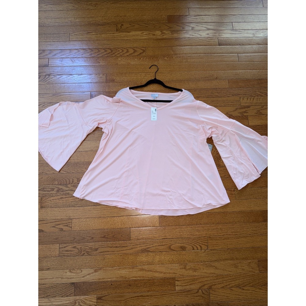 Avenue Blouse Top Pink Size 22/24 Bell Sleevesβ New With Tags